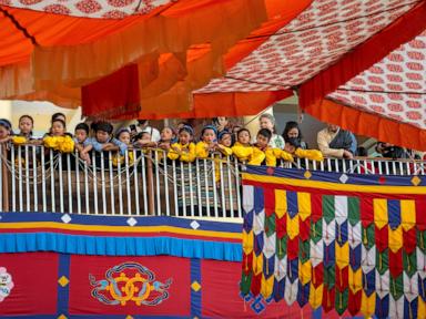 Hundreds of mostly exiled Tibetans celebrate the Dalai Lama's 89th birthday