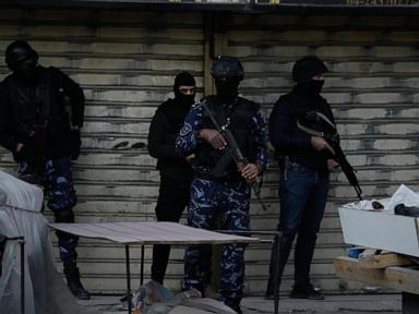 Palestinian security forces launch a rare crackdown on militants in the West Bank