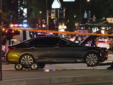 A car hits pedestrians in central Seoul, killing 9 and injuring 4