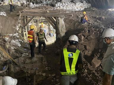 Searchers recover 3 bodies from Thai rail tunnel that collapsed during construction