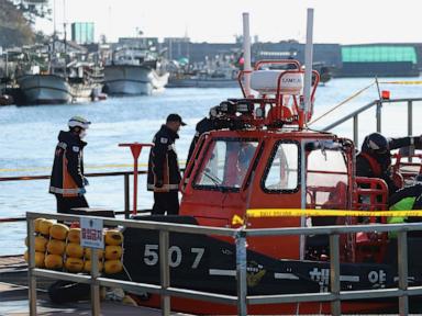 Fishing boat capsizes after colliding with sand barge in South Korea, killing 7