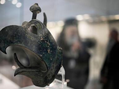 An ancient bronze griffin head is returned to Greece from New York in a major repatriation move