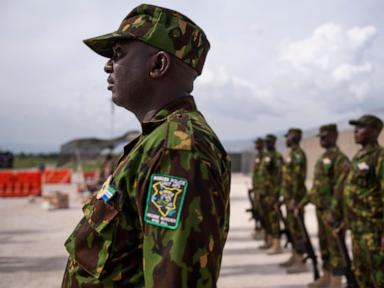 Jamaican soldiers and police arrive in Haiti to help fight criminal gangs