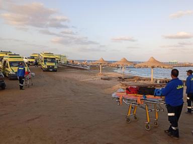 Egyptian officials say 16 people are missing after a tourist yacht sank in high waves on the Red Sea