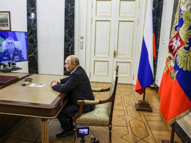 Putin hails Russia's test launch of a new ballistic missile and calls it the world's most powerful