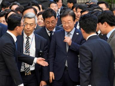 South Korean opposition leader gets a suspended jail term for violating election law