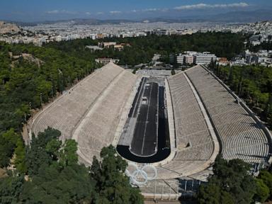 Athens cleans its all-marble Olympic stadium for the first time in over a century