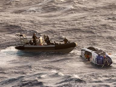 Australian navy rescues adventurer who hit a cyclone while rowing across the Pacific Ocean