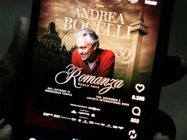 Andrea Bocelli's Indonesia concerts to proceed despite opposition from Muslim clerics