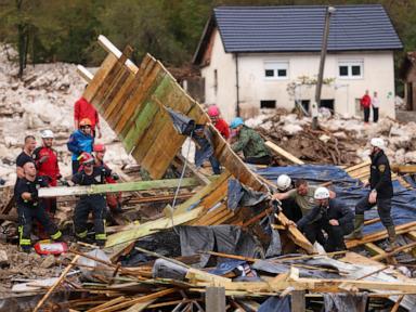 International rescue teams arrive in Bosnia after devastating floods and landslides