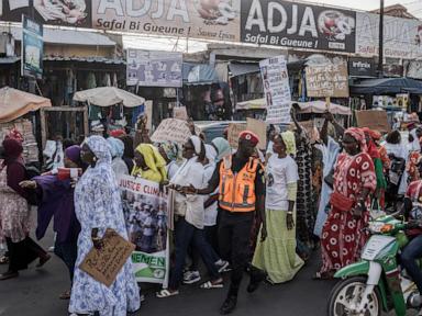 Senegalese women take aim at polluting countries in march for climate justice