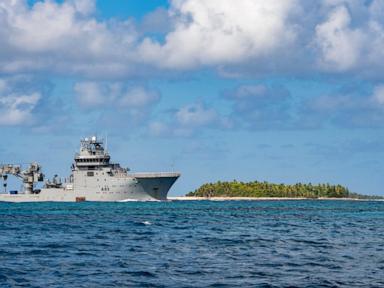 Samoa warns of 'highly probable' oil spill from New Zealand navy ship that sank and caught fire