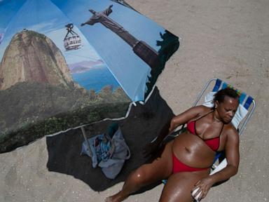 Rio de Janeiro's hottest day in at least a decade sends residents to the beach