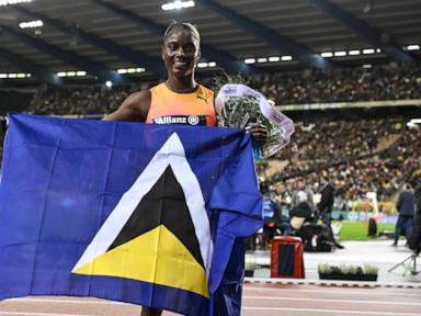 St. Lucia's first Olympic medalist returns home to cheers and calypso