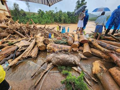 Landslides caused by heavy rains kill 49 and bury many others in southern India