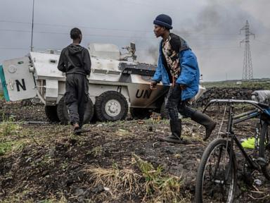 9 UN peacekeepers injured as rebels close in on eastern Congo’s main city