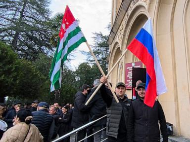 Protesters in separatist Georgian region occupy government buildings, calling for leader's ouster