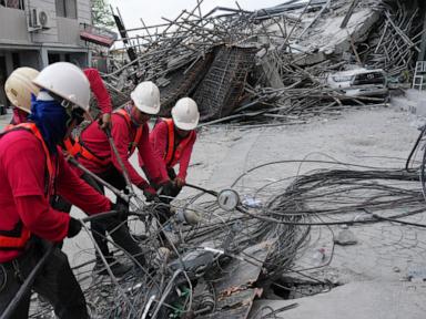Source-feed image associated with 4 dead, 17 still missing in collapse of unfinished hotel in Philippines