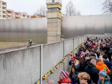 Tens of thousands celebrate fall of the Berlin Wall 35 years ago with concerts and art installations