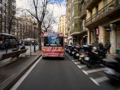 Driverless 'bus of the future' is tested in Barcelona