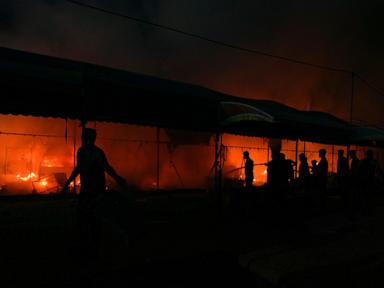 Israeli strike on hospital tent camp kills 4 and ignites a fire that burns dozens