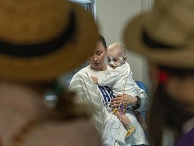 Hospital clowns bring joy to young Ukrainian cancer patients who survived Russian missile attack