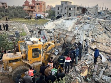 Baby pulled from the rubble in Gaza after an airstrike killed her parents