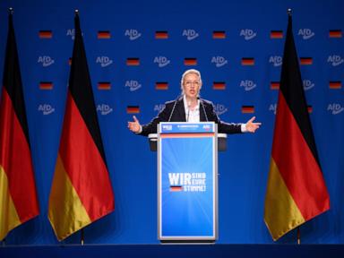 German far-right party reelects its leaders after election gains while opponents protest