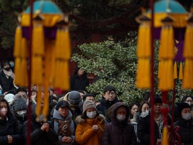 Consumer prices fell in China in February and remain flat in a sluggish economy