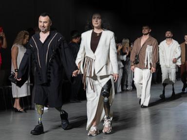 Wearing prosthetics, Ukraine war veterans take to the runway as fashion week returns