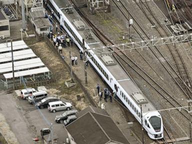 Express train hits and kills 4 workers at a railway station in Japan