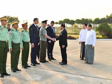 Myanmar's head of military government travels to ally Russia for talks with Putin