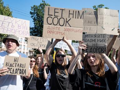 Protesters rally in Kyiv as Zelenskyy moves to oust Ukraine's defense minister