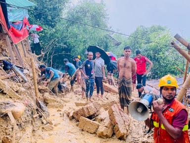 Monsoon landslide kills at least five children at Rohingya camp in Bangladesh