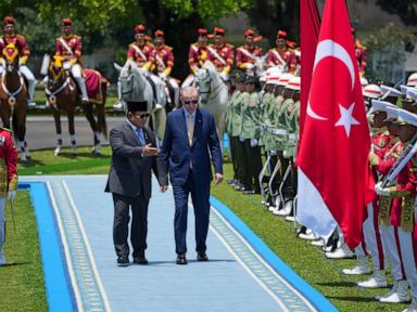 Leaders of Indonesia and Turkey hold talks on defense and economic ties