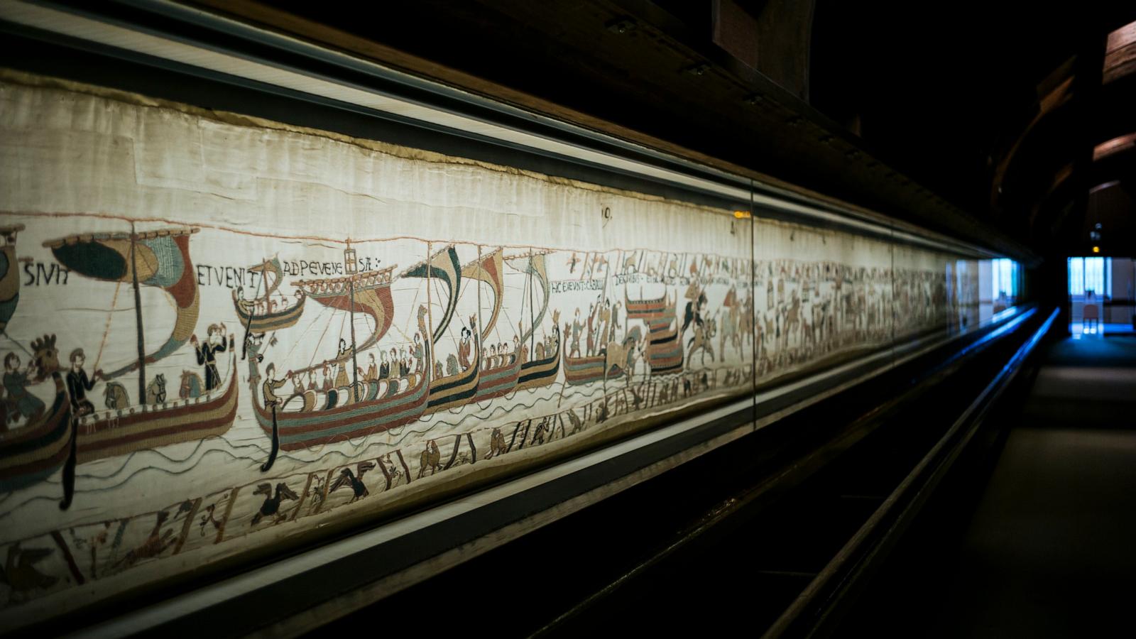 Visiting French president will join King Charles III and prime minister to see Bayeux Tapestry