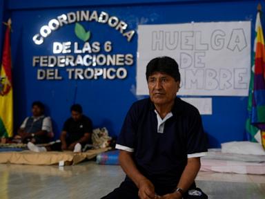 Bolivia's Evo Morales tells AP he'll press on with a hunger strike until his rival accepts dialogue