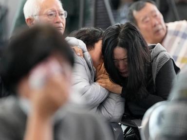 Grieving families of victims of S. Korean plane crash visit site for memorial service