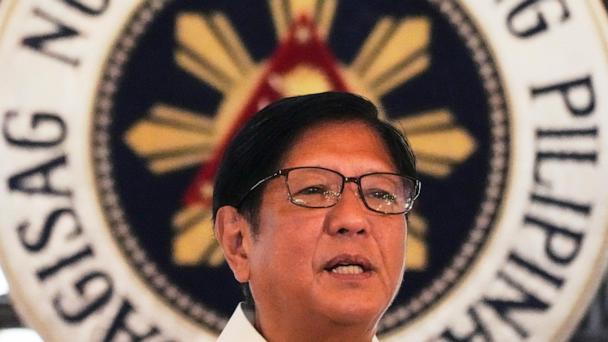 FILE - Philippine President Ferdinand Marcos Jr. speaks during the presentation of the newly enacted laws to stakeholders at the Malacanang Presidential Palace in Manila, Philippines Thursday, May 22, 2025. (AP Photo/Aaron Favila, File)