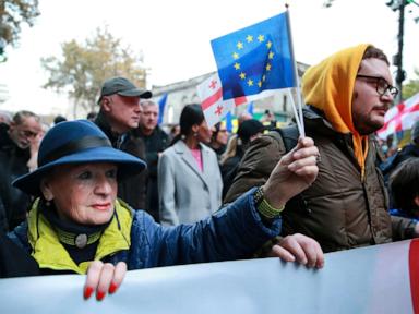 Thousands rally again in Georgia to protest the parliamentary election they say was rigged