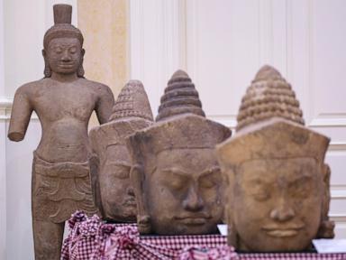 Cambodia's PM welcomes artifacts returned by New York's Met and other collections