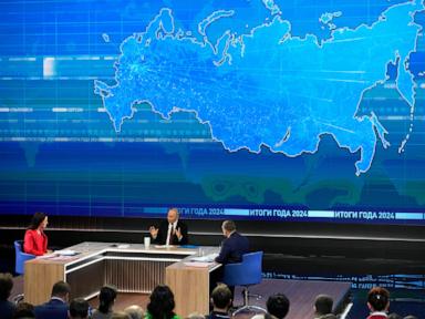 Putin opens his annual news conference, an event he uses to reinforce his authority