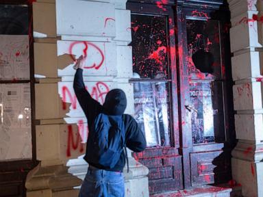 Police fire tear gas at protest over deadly canopy collapse in Serbia