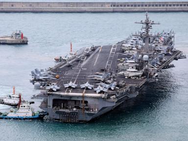 US aircraft carrier arrives in South Korea days after North Korea test-fired missiles