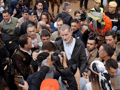 Spain flood survivors hurl mud at the royals and top government officials