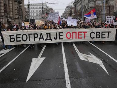 Striking students in Serbia tell chief prosecutor to 'fight for law and justice'