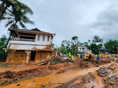 Rescuers search through mud and debris as deaths rise to 151 in landslides in southern India