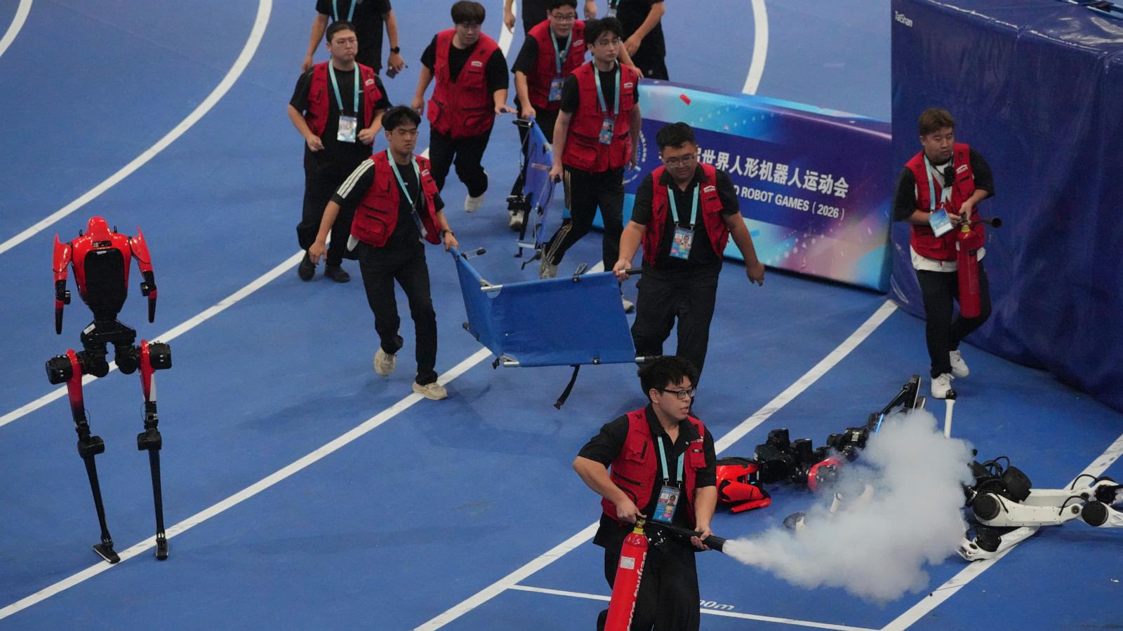 abcnews.com - The Associated Press - A robot sprinter shatters a 100-meter record again as sparks fly at China's robot competition