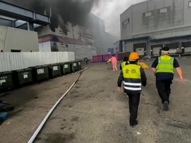 Massive fire kills 9 people at building under construction in Taiwan