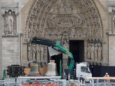 The bells are back at Notre Dame Cathedral in Paris. They'll ring for the post-fire reopening